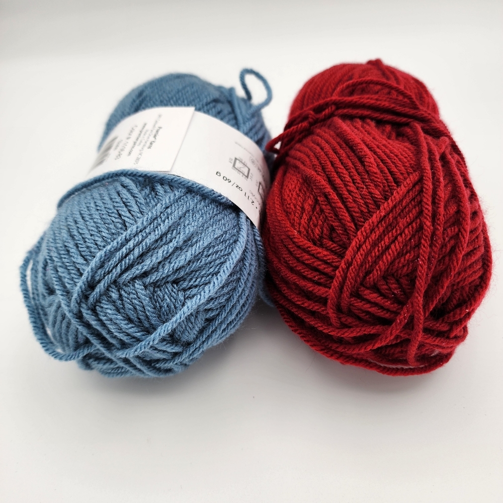 Skeins Premier Just Yarn 2.11 Oz Worsted Weight, Slate and Wine colors